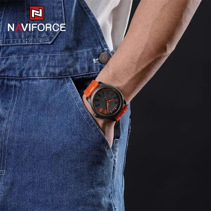 NAVIFORCE Top Luxus Marke Quarzuhr Männer Silikon Band Militär Uhren 30ATM Wasserdichte Armbanduhr Relogio Masculino 2022