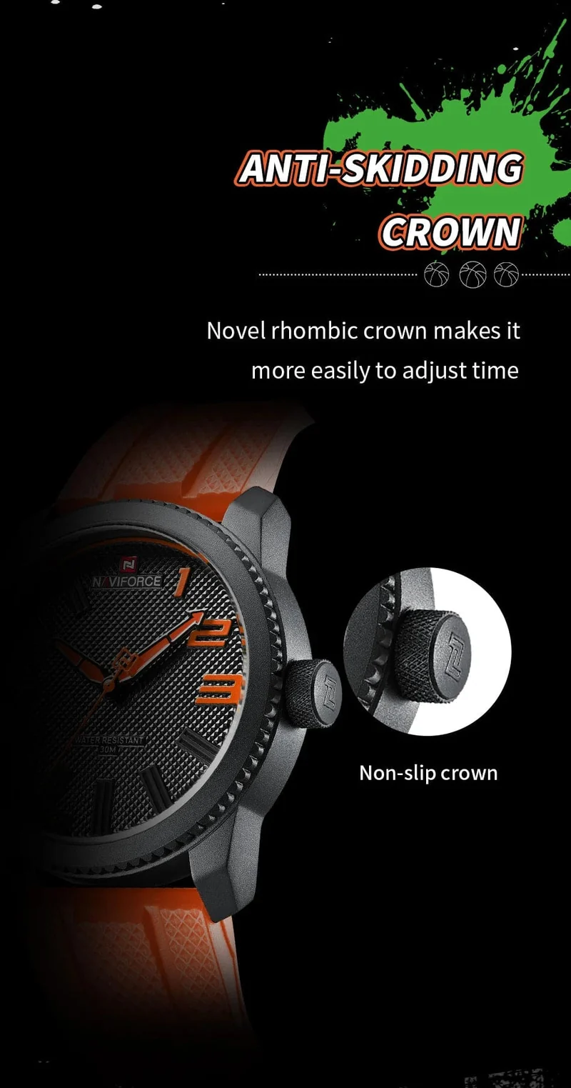 NAVIFORCE Top Luxus Marke Quarzuhr Männer Silikon Band Militär Uhren 30ATM Wasserdichte Armbanduhr Relogio Masculino 2022