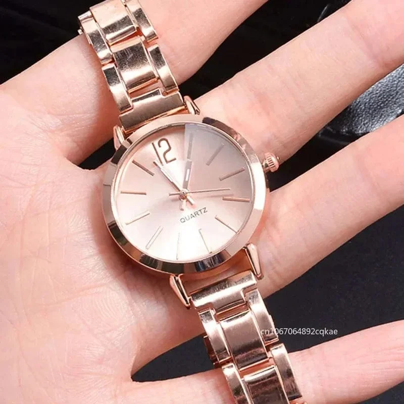 Damenmode Einfache Digitale Legierung mit Quarz Uhr Armband 2 stücke Set Luxus Frauen Einfache Zifferblatt Damen Uhren Reloj Mujer