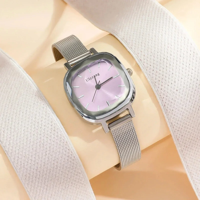 Modische Damen-Armbanduhr mit kleinem Zifferblatt und Quarzwerk