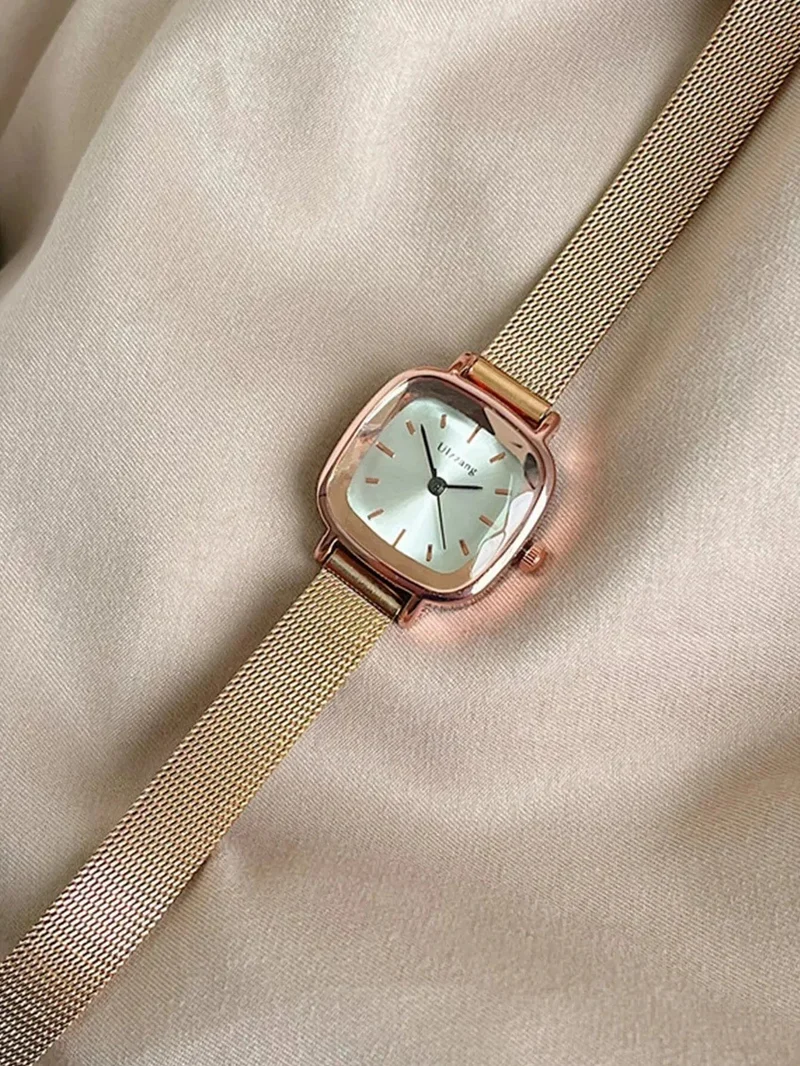 Modische Damen-Armbanduhr mit kleinem Zifferblatt und Quarzwerk