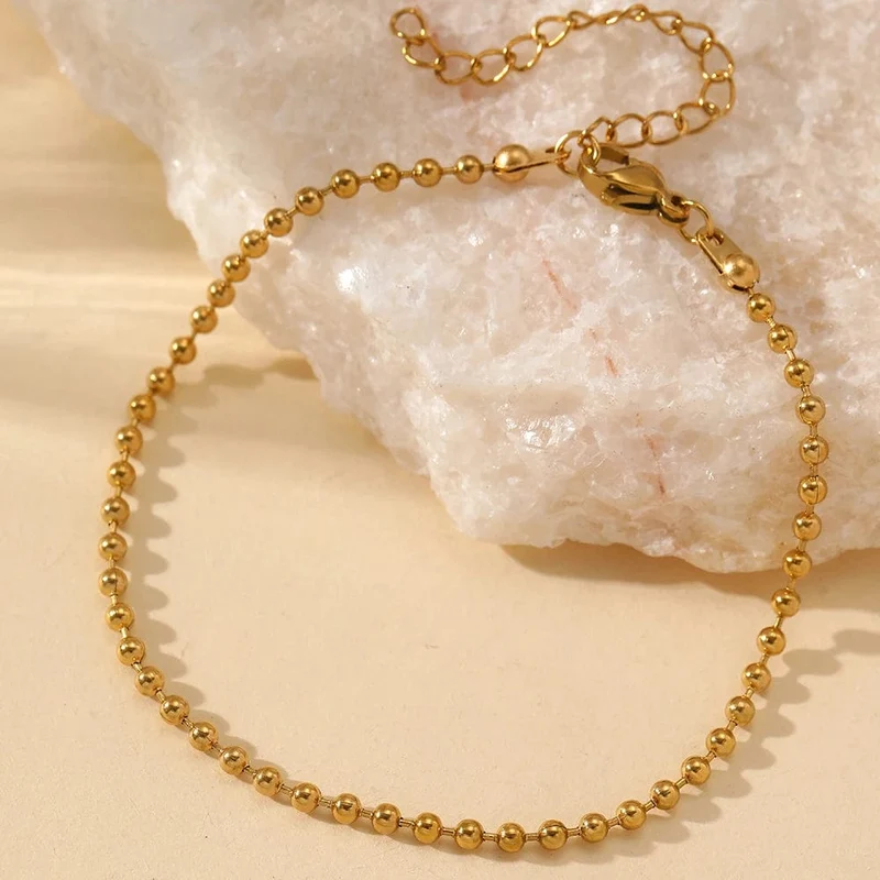 Edelstahlarmbänder Einfache Neuheit Wrap Around Perlen Design Mode Armbänder Für Frauen Schmuck Neue Beliebte Bankett Geschenke