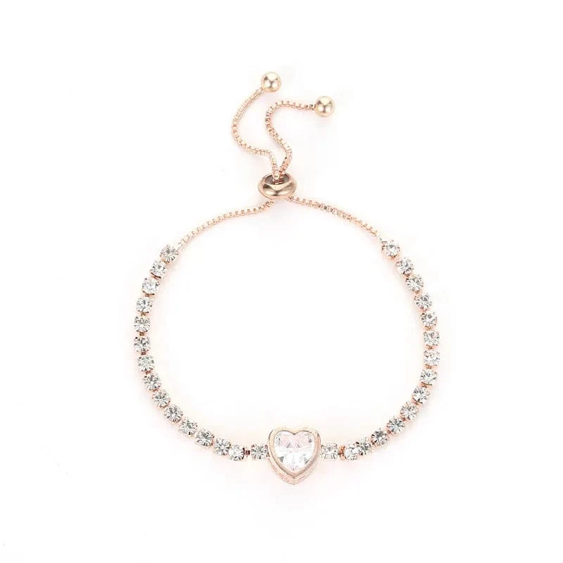 Voller Strasssteine, verstellbares 18 Karat vergoldetes Edelstahlarmband für Frauen 2022, neuer trendiger quadratischer Zirkon-Armbandschmuck