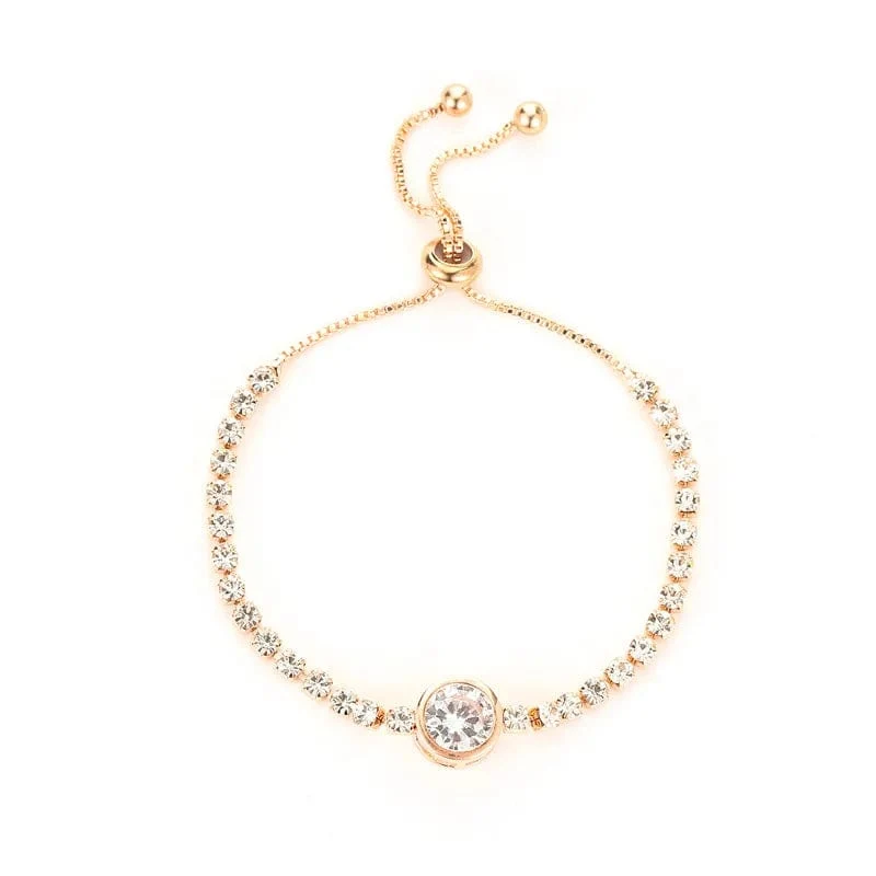 Voller Strasssteine, verstellbares 18 Karat vergoldetes Edelstahlarmband für Frauen 2022, neuer trendiger quadratischer Zirkon-Armbandschmuck