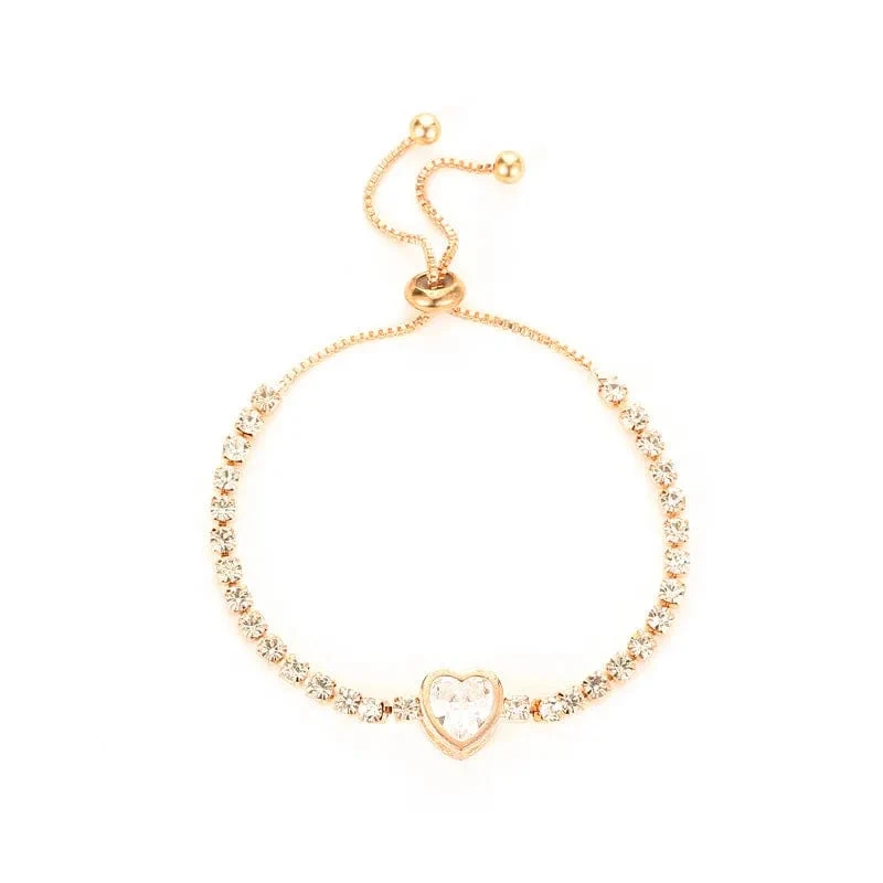 Voller Strasssteine, verstellbares 18 Karat vergoldetes Edelstahlarmband für Frauen 2022, neuer trendiger quadratischer Zirkon-Armbandschmuck