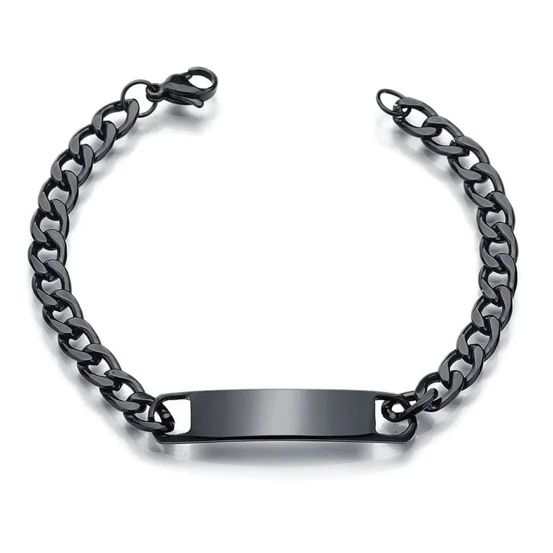 Individuelles Logo Inschrift Augen Gravieren Edelstahl Armband Frauen Personalisiert Für Männer Id Armband Dropshipping