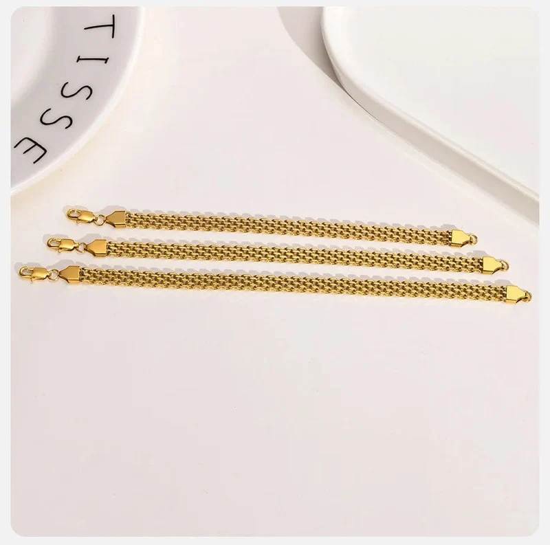 Vnox 6 mm Mesh-Gliederketten-Armbänder für Männer und Frauen, Edelstahl-Armband mit italienischen Ketten, Geschenkschmuck, 17/19/21 cm