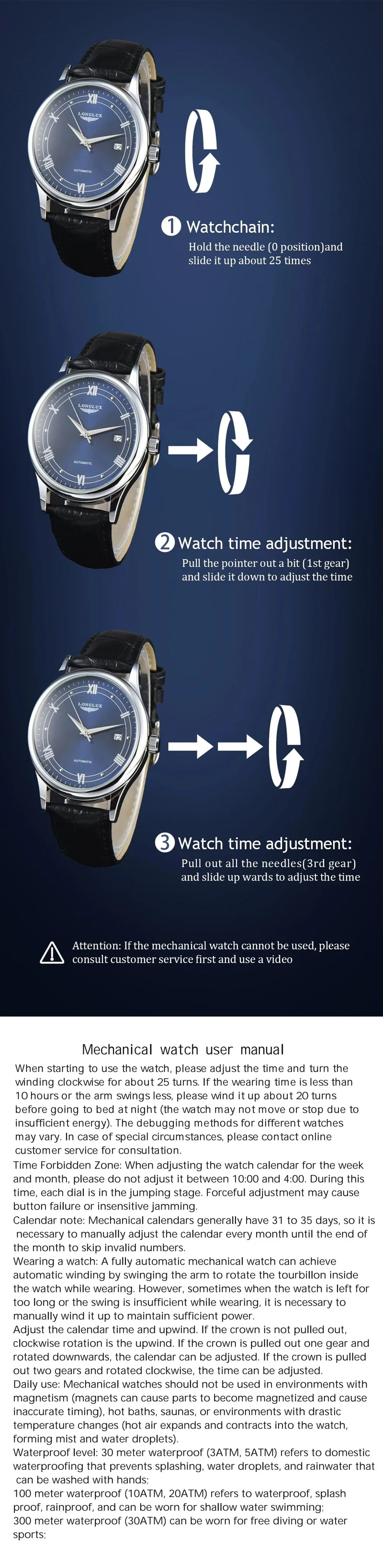 Mann uhr automatische bewegung römischen stil großhandel automatische uhr leder wasserdicht datum LONGLUX mechanische armbanduhren