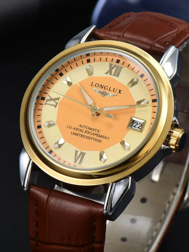 Herrenuhr mit Automatikwerk ist eine ideale Wahl für Business, Freizeit, Dating und jeden Anlass mit einem Kalender als Geschenk