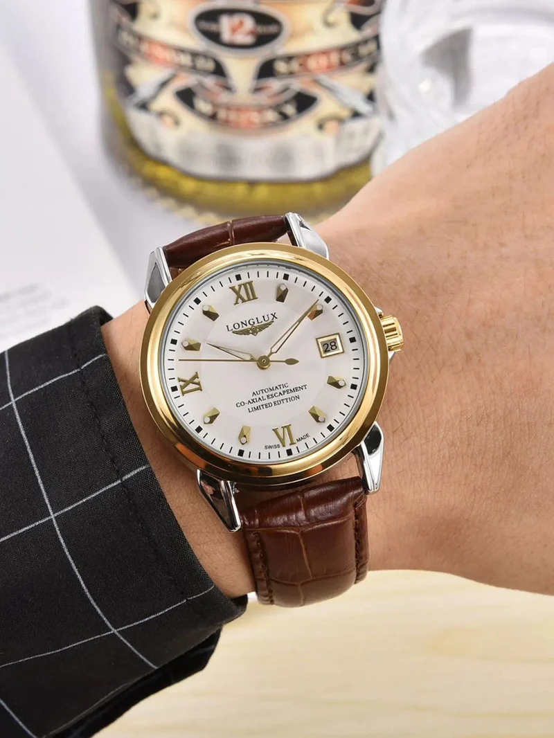 Herrenuhr mit Automatikwerk ist eine ideale Wahl für Business, Freizeit, Dating und jeden Anlass mit einem Kalender als Geschenk