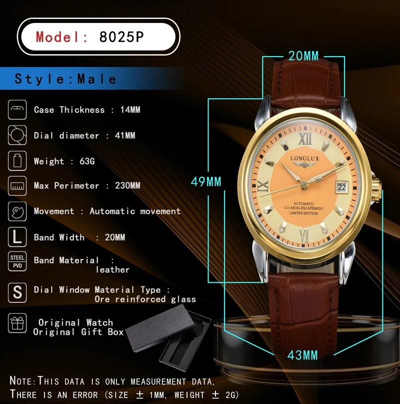 Herrenuhr mit Automatikwerk ist eine ideale Wahl für Business, Freizeit, Dating und jeden Anlass mit einem Kalender als Geschenk