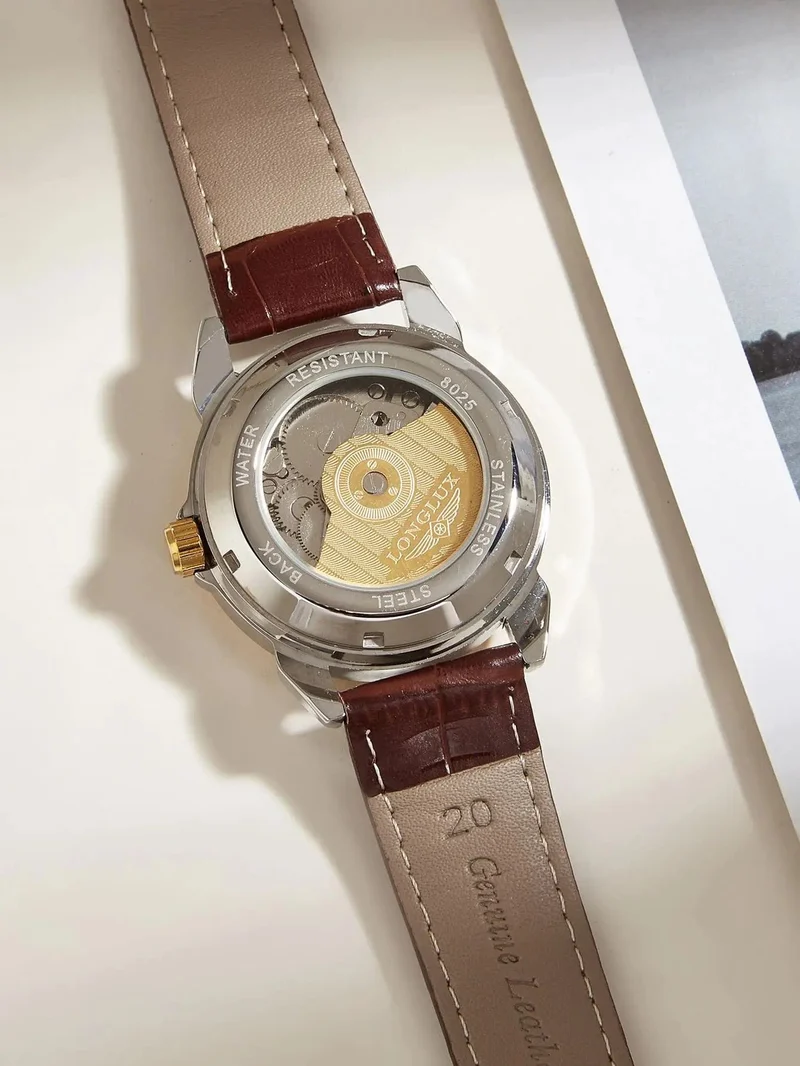Herrenuhr mit Automatikwerk ist eine ideale Wahl für Business, Freizeit, Dating und jeden Anlass mit einem Kalender als Geschenk