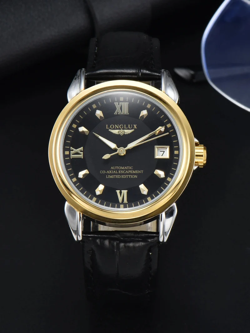 Herrenuhr mit Automatikwerk ist eine ideale Wahl für Business, Freizeit, Dating und jeden Anlass mit einem Kalender als Geschenk