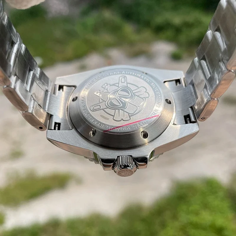 SD1953 Neues Armband mit gefräster Schließe 41MM NH35 Uhrwerk 300M wasserdichte automatische Taucheruhr für Herren Reloj Keramiklünette