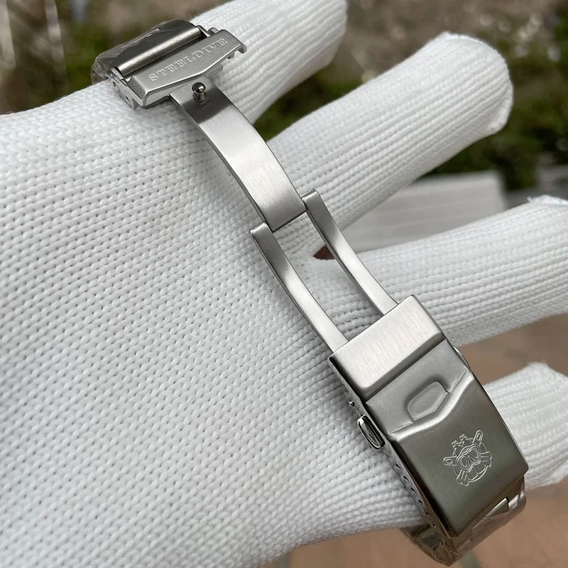 SD1953 Neues Armband mit gefräster Schließe 41MM NH35 Uhrwerk 300M wasserdichte automatische Taucheruhr für Herren Reloj Keramiklünette