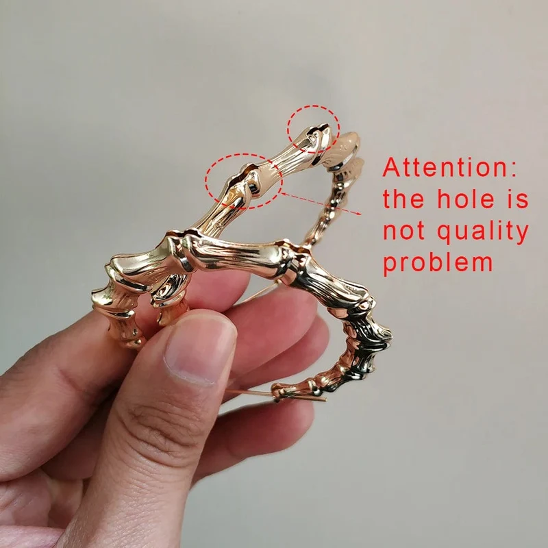 VIVILADY Heißer Größere Bambus Hoop Ohrringe Frauen Basketball Wives Sommer Frühling Herbst Mode Schmuck Mädchen Bijoux Zubehör Geschenke