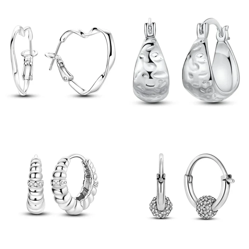 2024 neue Sterling Silber S9255 Einfarbig Atmosphärische Ohrringe Ohr Loops Einfache Feine Schmuck Frauen Mädchen Mode Party Geschenk