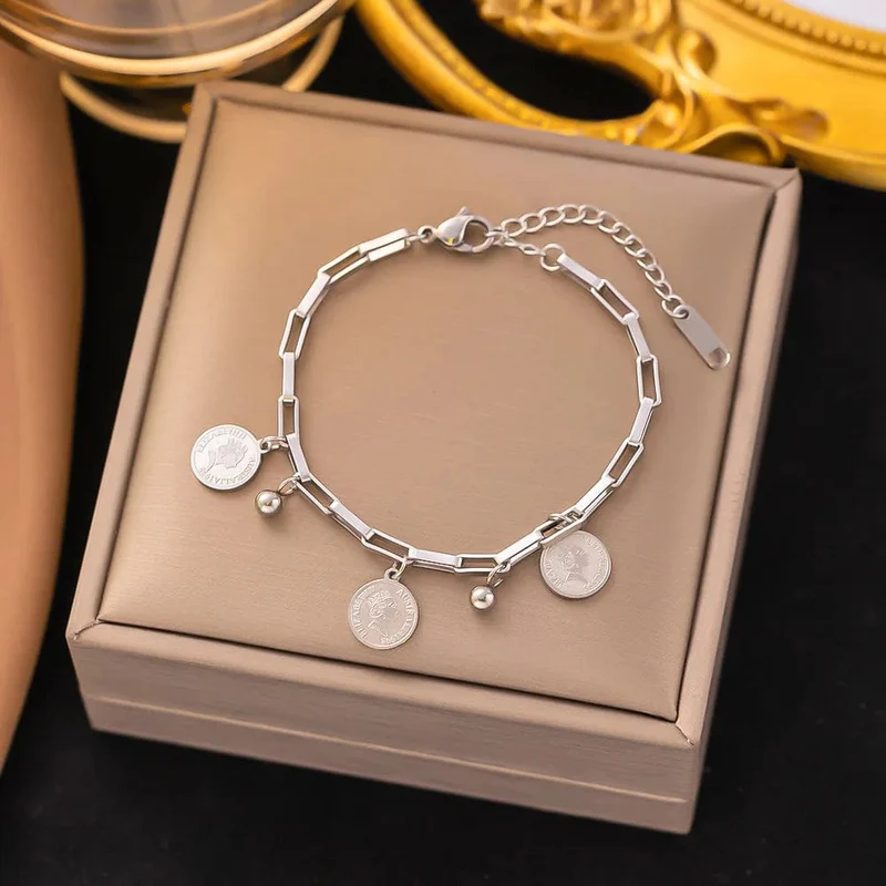 Edelstahl Stahl Farbe frauen Armband Liebe Herz Charme Hand Kette Mode Trendy Armreif Partei Schmuck Geschenke Neue Großhandel