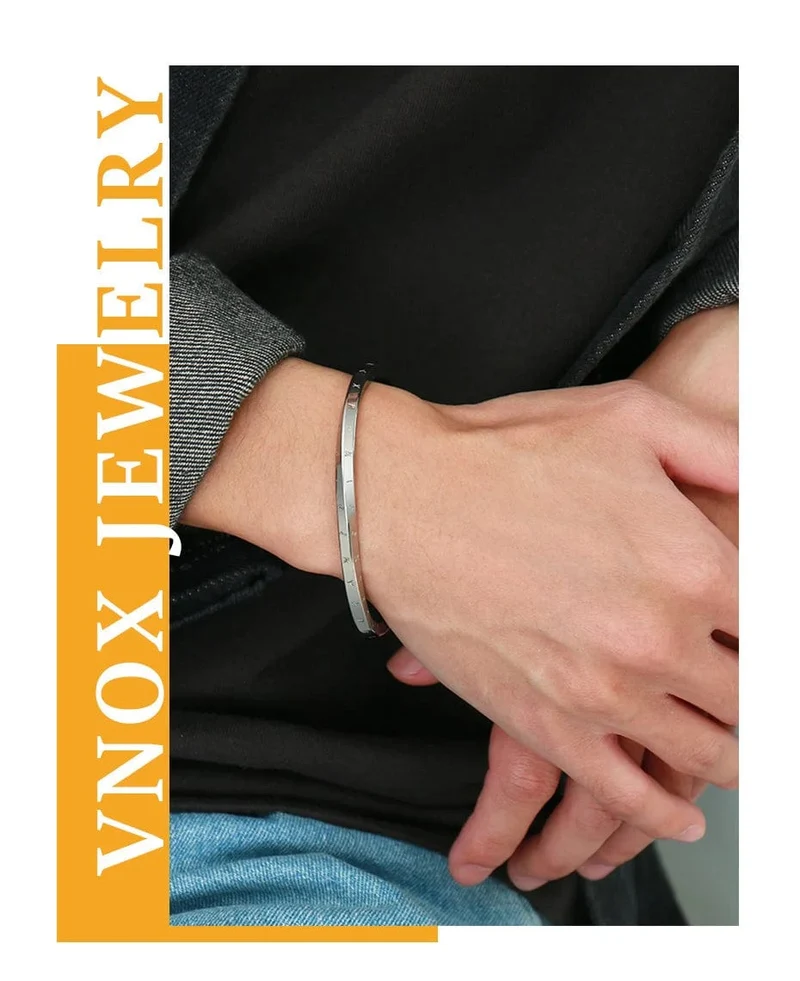 Vnox Retro Nordic Vikings Manschettenarmreif Armbänder für Männer, Edelstahl Mobius Nordische Mythologie Runen Amulett Schmuck Papa Geschenk