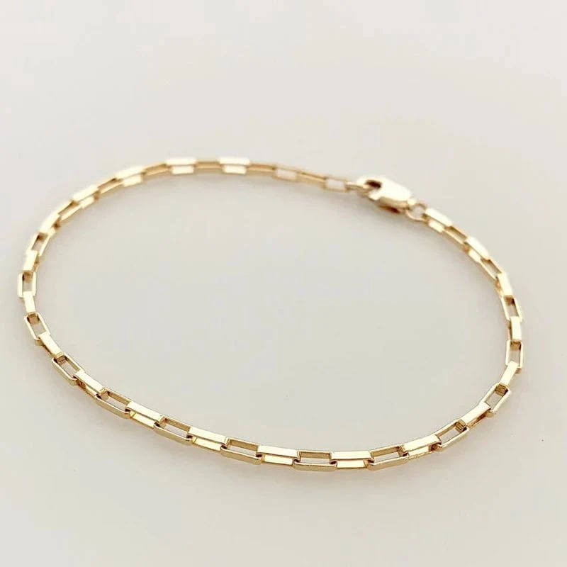 14K Gold gefülltes Kettenarmband, handgefertigter Schmuck, Boho-Charm-Armbänder, Vintage-Fußkettchen für Frauen, Brautjungfern-Geschenk, Goldarmband