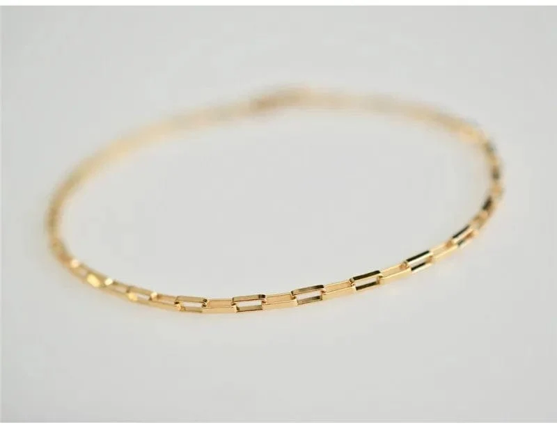 14K Gold gefülltes Kettenarmband, handgefertigter Schmuck, Boho-Charm-Armbänder, Vintage-Fußkettchen für Frauen, Brautjungfern-Geschenk, Goldarmband