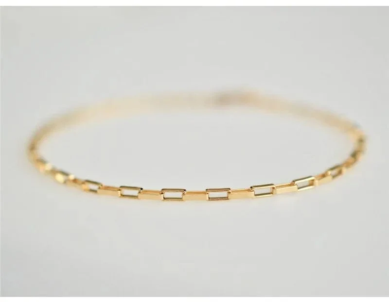 14K Gold gefülltes Kettenarmband, handgefertigter Schmuck, Boho-Charm-Armbänder, Vintage-Fußkettchen für Frauen, Brautjungfern-Geschenk, Goldarmband