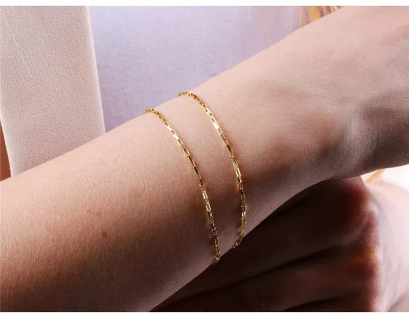 14K Gold gefülltes Kettenarmband, handgefertigter Schmuck, Boho-Charm-Armbänder, Vintage-Fußkettchen für Frauen, Brautjungfern-Geschenk, Goldarmband