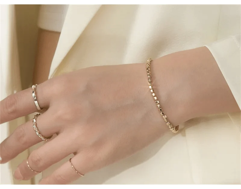 14K Gold gefülltes Perlenarmband, handgefertigt, anlaufgeschützter Schmuck, Boho-Armbänder, Fußkettchen für Frauen, Brautjungferngeschenk, Goldarmband