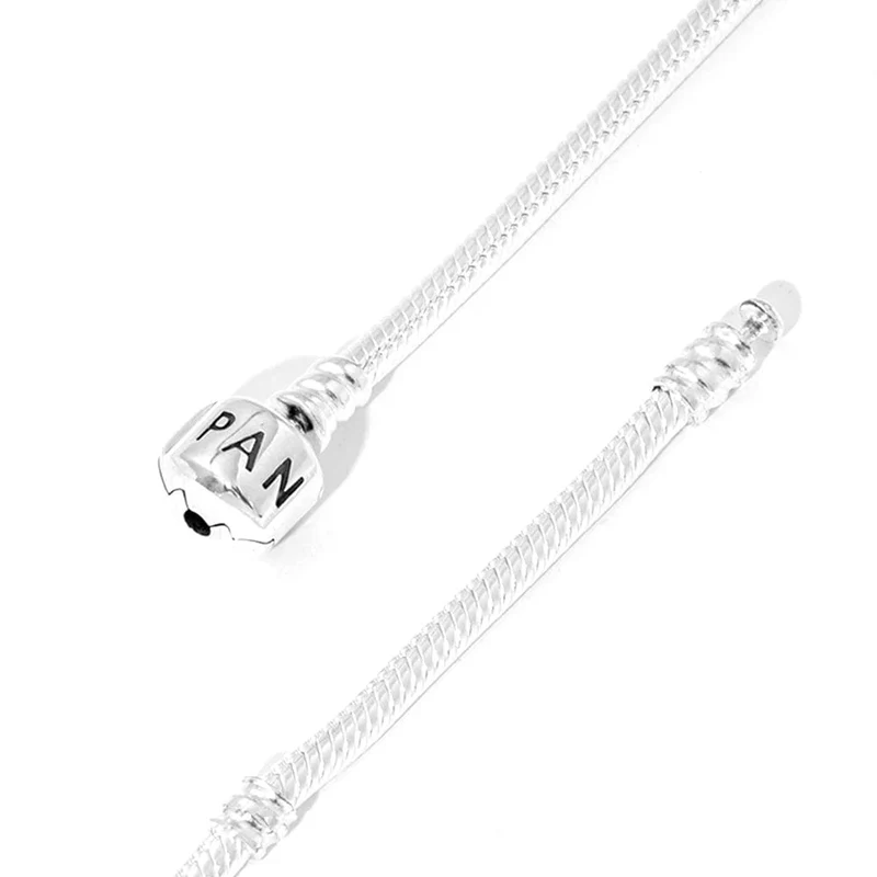 Passend für Original Pandora 925 Sterling Silber Moments Schlangenkettenarmband 4 Farben Roségold Silber für Frauen Luxus Schmuck Geschenk