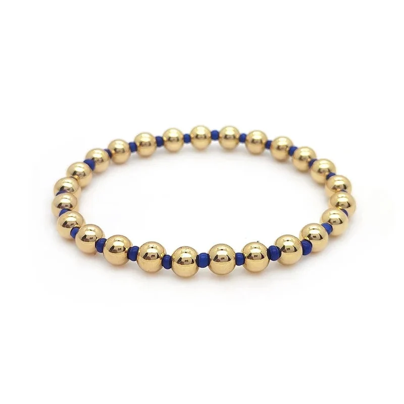 KKBEAD 18 K Gold Perlen Armbänder Y2k Vergoldet Perlen Stretch Armband Schmuck für Frauen Zubehör Pulseras Mujer Moda