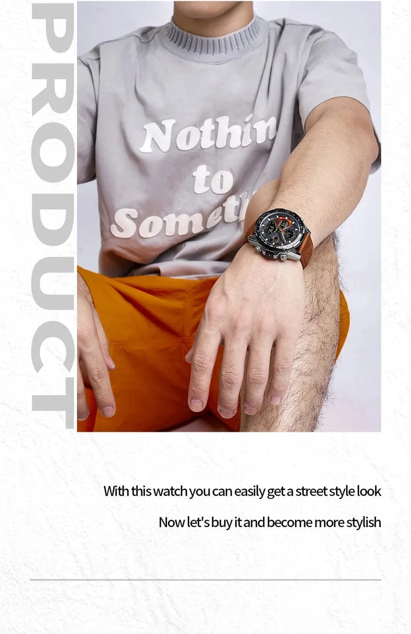 2022 NAVIFORCE Sport Uhren für Männer Starke Leucht Dual Display Wasserdicht Quarz Echtes Leder Armbanduhr Relogio Masculino