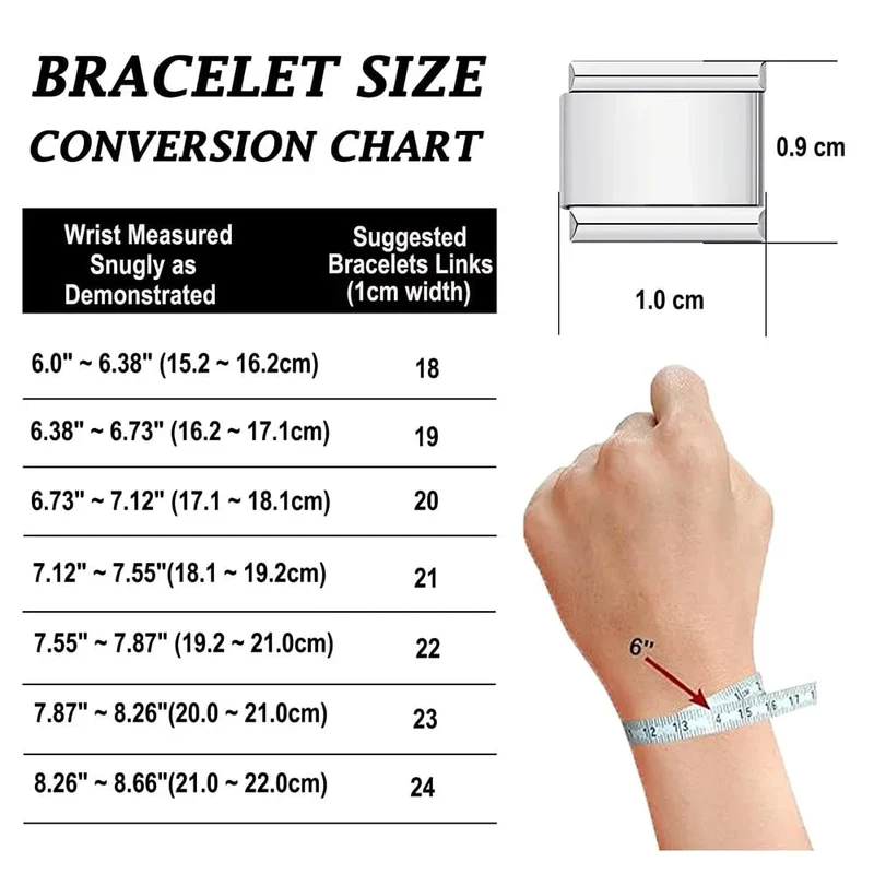 Italienische Charm-Armbänder DIY Grundkette Edelstahl Armreif Vielseitig Zusammengebaute Module Ideales Geschenk 9mm Universal Dropshipping