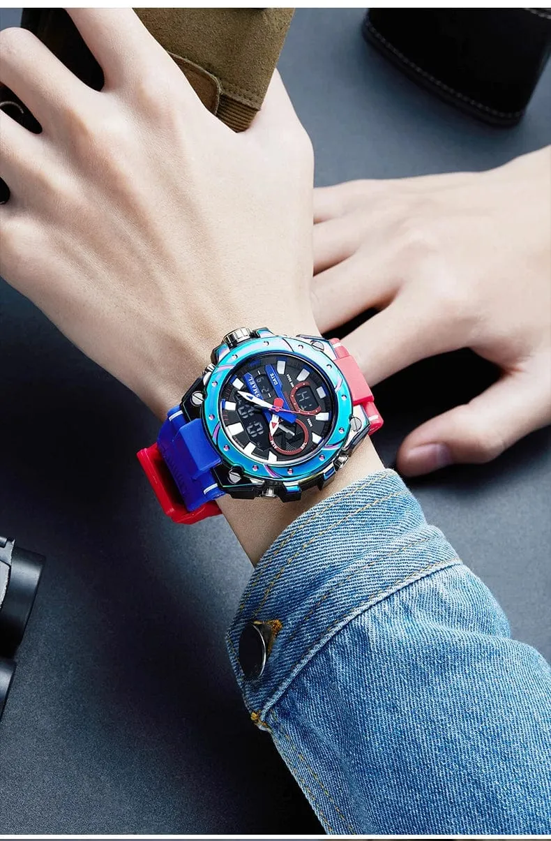 SMAEL Marke Sport Uhren 50M Wateproof Dual Time Display Uhren LED 8029 Stoppuhren Alarm Multifunktionale herren Armbanduhren