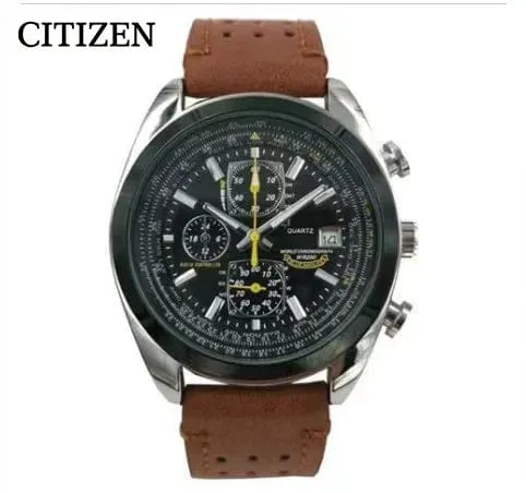 CITIZEN Herrenuhren Luxus Trend Quarzuhr Leuchtender Kalender Wasserdicht Multifunktion Ausgefallene Runde Automatikuhr Edelstahl