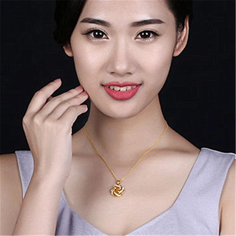 Echt 18K Gold 2 Karat Topas Anhänger Frauen Luxus Gelb Edelstein 18 K Gold Halskette Kristall Schmuck Anhänger Frauen Accessoires