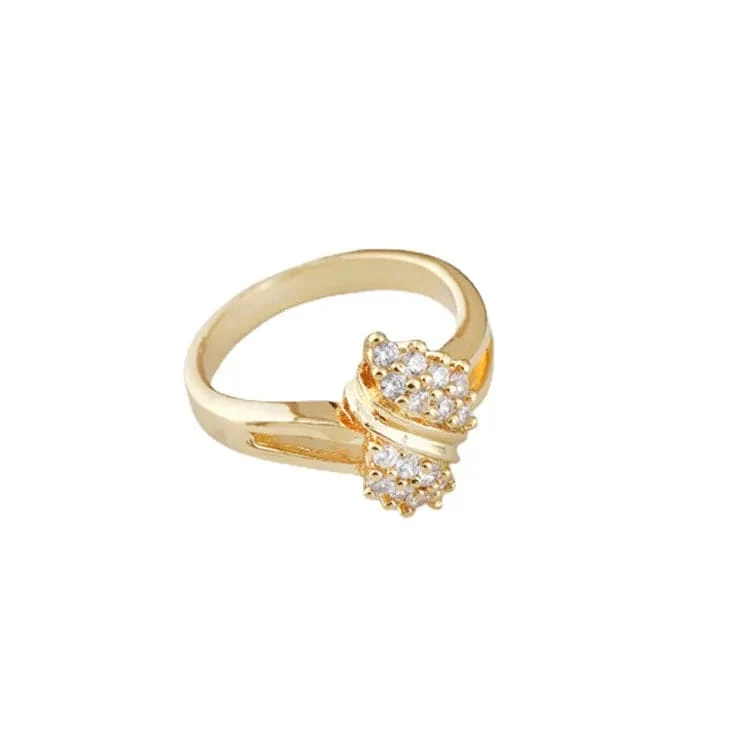 100% 14 K Gold Diamant Charm Lady Ringe für Frauen Böhmen Engagement Unregelmäßigen Aros Mujer Oreja 14 K Gold Schmuck
