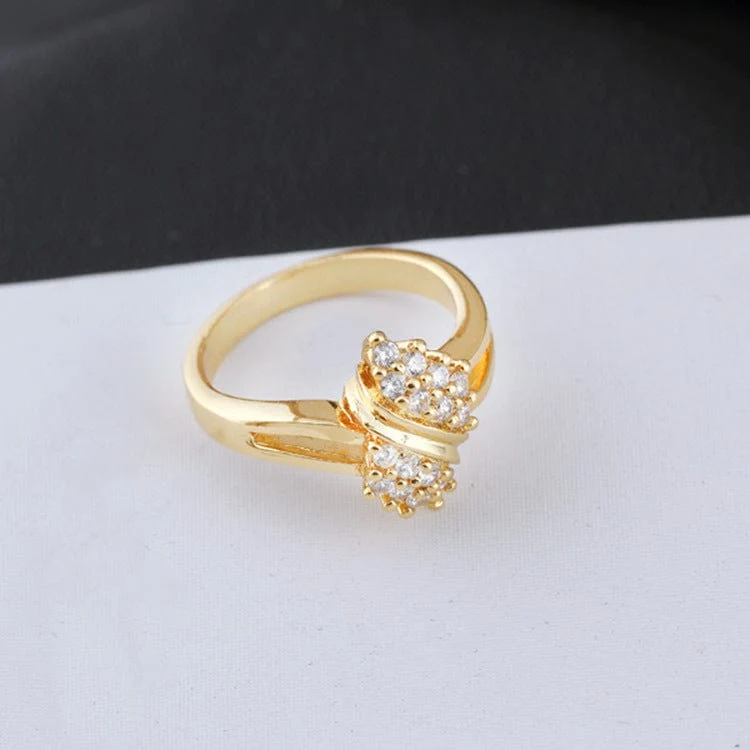 100% 14 K Gold Diamant Charm Lady Ringe für Frauen Böhmen Engagement Unregelmäßigen Aros Mujer Oreja 14 K Gold Schmuck