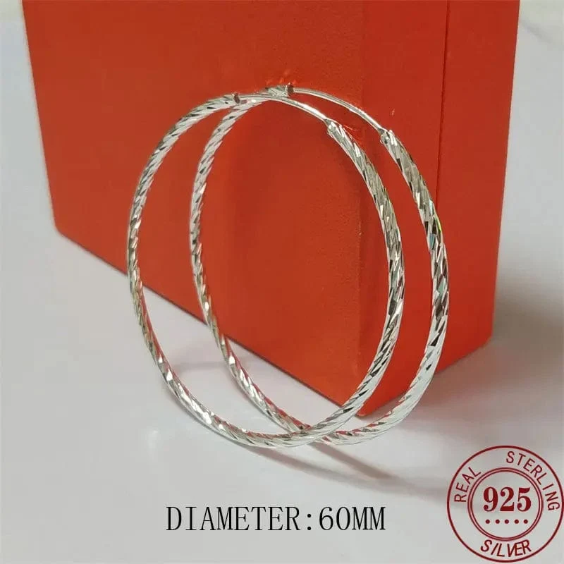 Senlissi - Creolen für Damen, 18 Karat Gelbgold vergoldet, 925er Sterlingsilber, modische Tropfenohrringe, Cерьги Kольца Kольц SL009