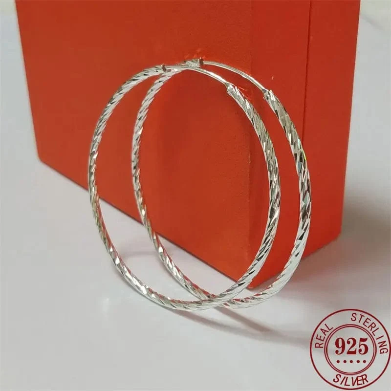 Senlissi - Creolen für Damen, 18 Karat Gelbgold vergoldet, 925er Sterlingsilber, modische Tropfenohrringe, Cерьги Kольца Kольц SL009