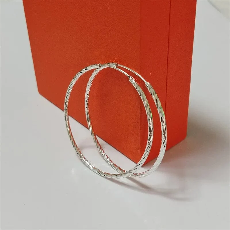 Senlissi - Creolen für Damen, 18 Karat Gelbgold vergoldet, 925er Sterlingsilber, modische Tropfenohrringe, Cерьги Kольца Kольц SL009