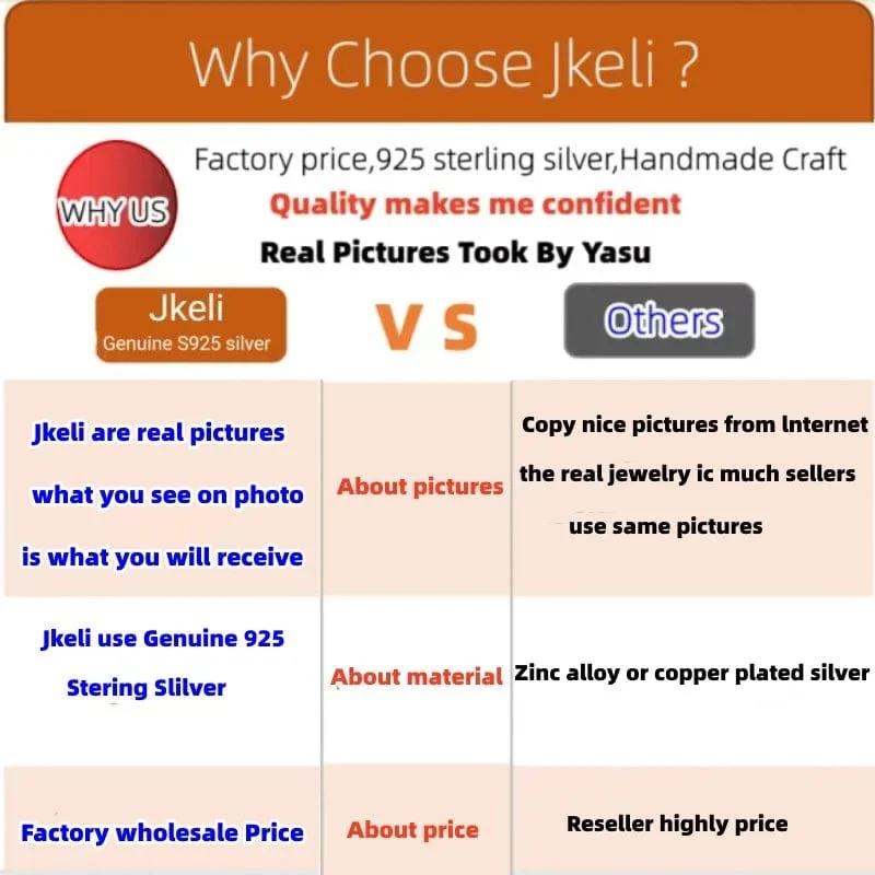 Jkeli - Halskette aus 100 % S925 Sterlingsilber, vergoldet mit 18 Karat Gold und voller Diamantkreis-Stil, japanische und koreanische K-Gold-Halskette