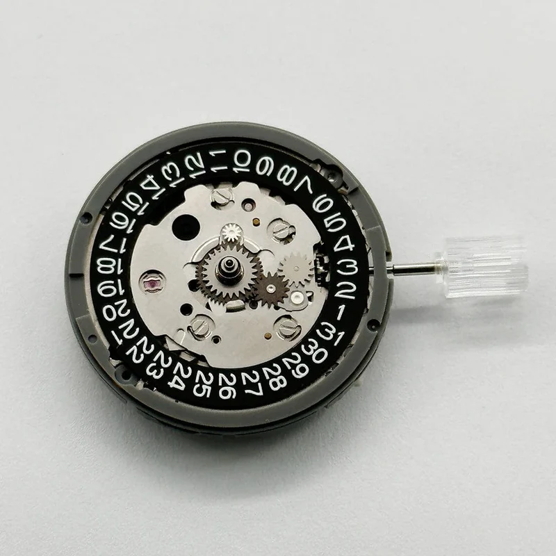 GMT NH34 Automatisches mechanisches Uhrwerk, schwarzes 3H-Datumsrad, hohe Genauigkeit, 24 Steine, NH34A 4R34, 24-Stunden-Zeiger, GMT-Funktion