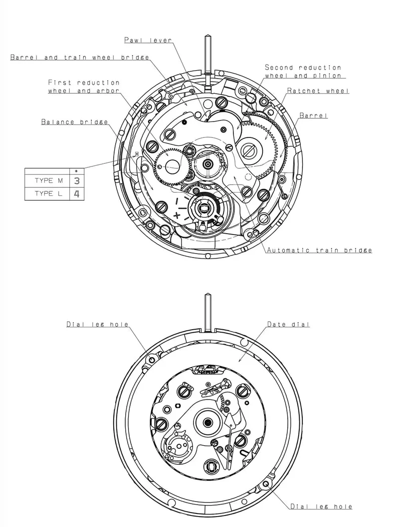 Japan NH35 Uhrwerk Automatik Mechanisch Hohe Genauigkeit Japona TMI NH35A-3 Uhr Kalendermechanismus Handgelenk Tag Datum Set