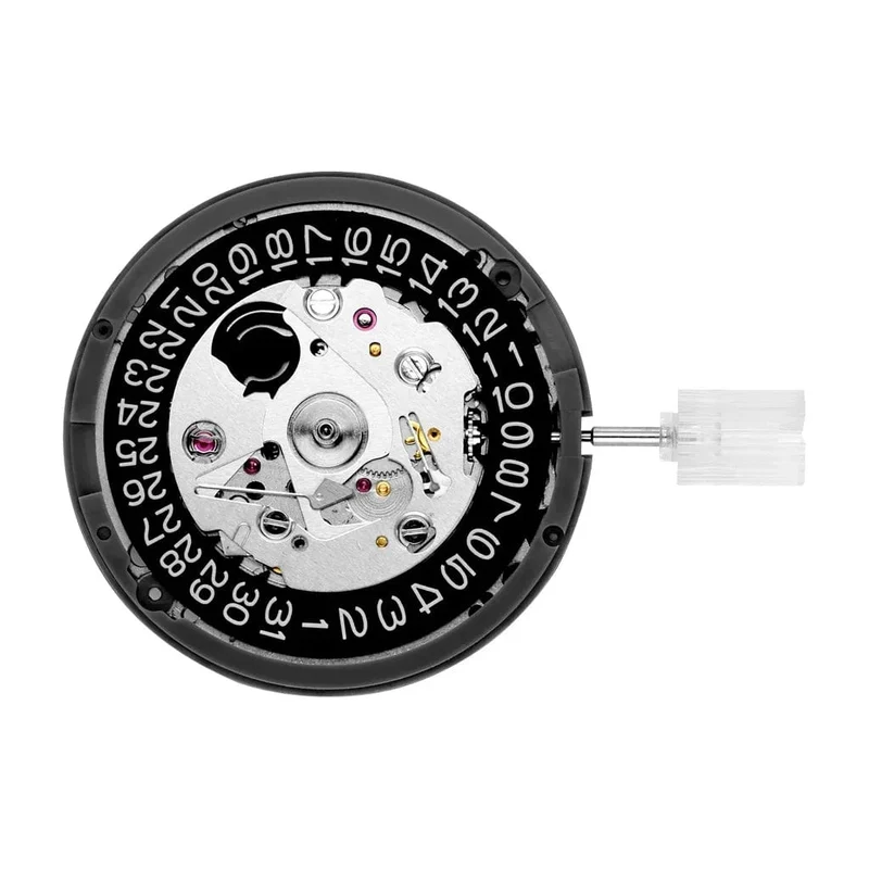 Neu NH35 24 Schmuck Hohe Genauigkeit Mechanische Automatische Bewegung Schwarz Tag Datum 3 uhr Krone 3.8'clock Krone