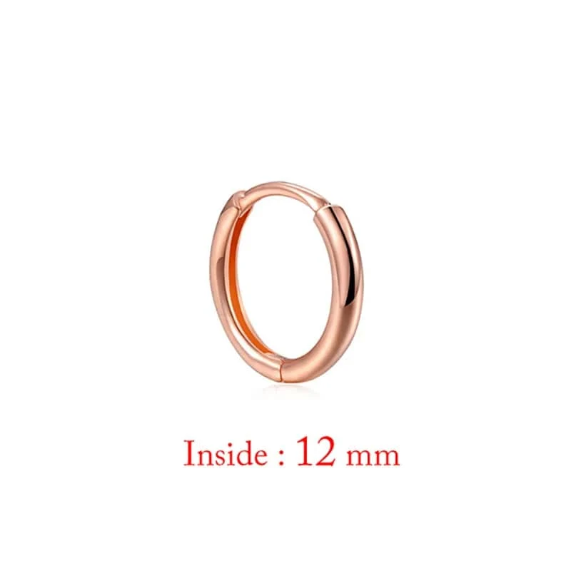 Einzelne minimale, goldfarbene, winzige Knorpel-Creolen, glänzende Ohrringe, Piercing-Accessoire, trendige kleine Huggie-Creolen für Frauen für Männer