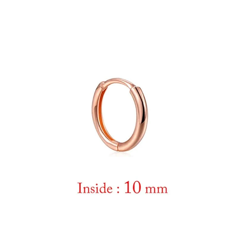 Einzelne minimale, goldfarbene, winzige Knorpel-Creolen, glänzende Ohrringe, Piercing-Accessoire, trendige kleine Huggie-Creolen für Frauen für Männer