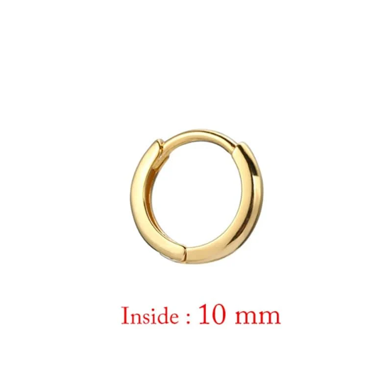 Einzelne minimale, goldfarbene, winzige Knorpel-Creolen, glänzende Ohrringe, Piercing-Accessoire, trendige kleine Huggie-Creolen für Frauen für Männer