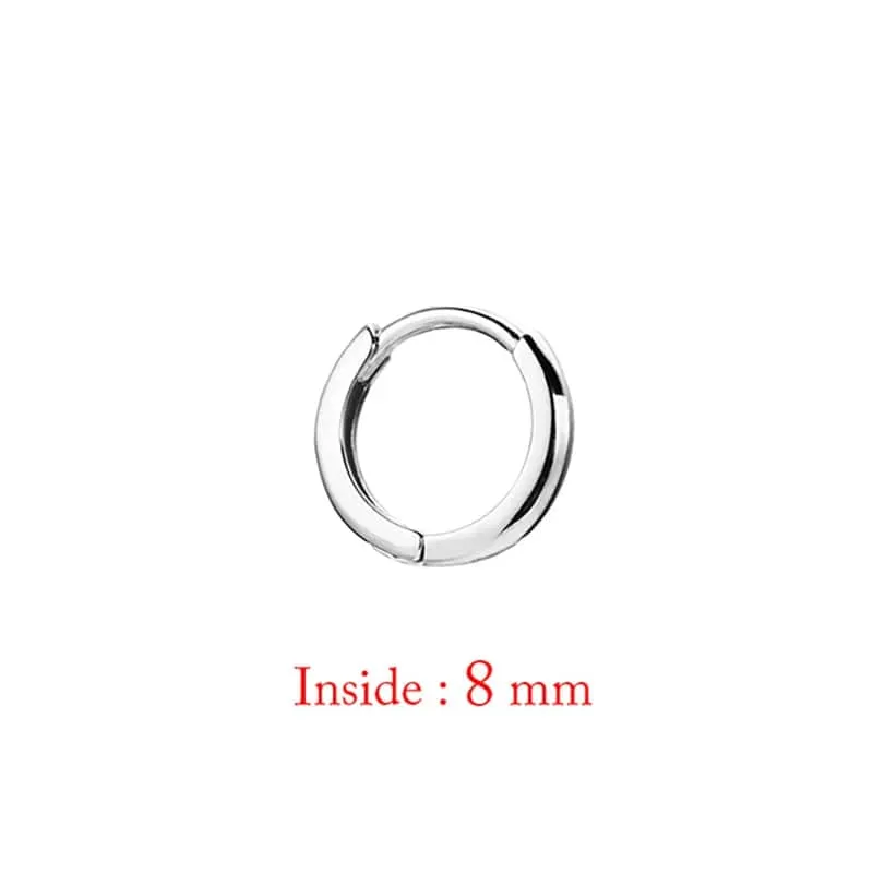 Einzelne minimale, goldfarbene, winzige Knorpel-Creolen, glänzende Ohrringe, Piercing-Accessoire, trendige kleine Huggie-Creolen für Frauen für Männer