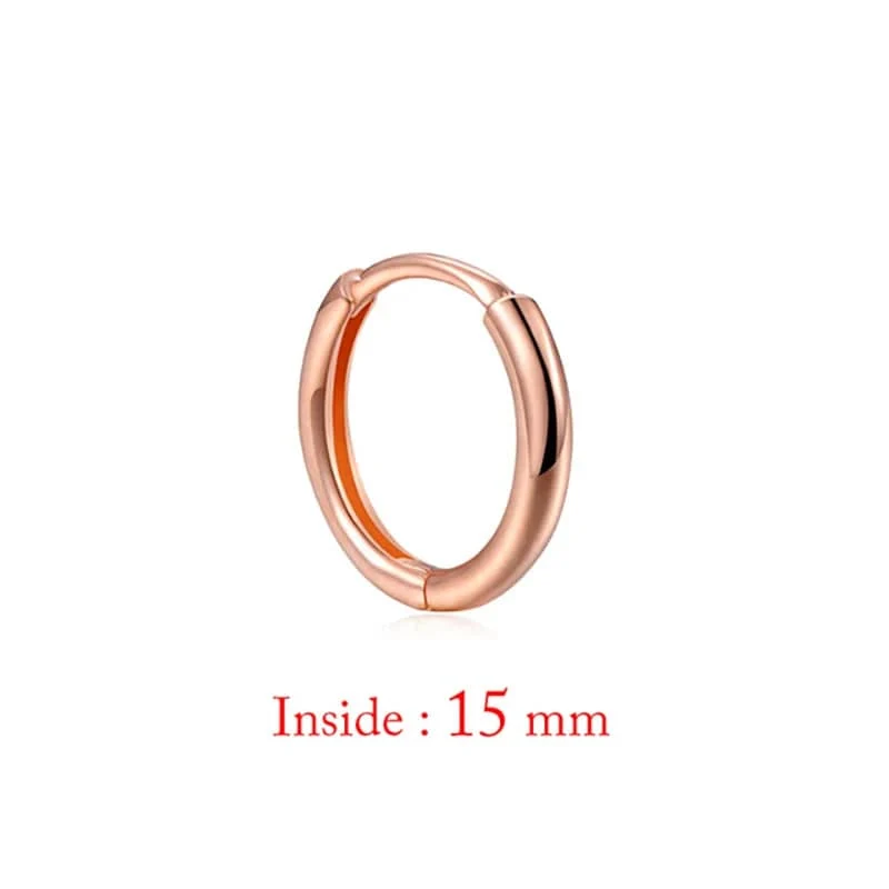 Einzelne minimale, goldfarbene, winzige Knorpel-Creolen, glänzende Ohrringe, Piercing-Accessoire, trendige kleine Huggie-Creolen für Frauen für Männer
