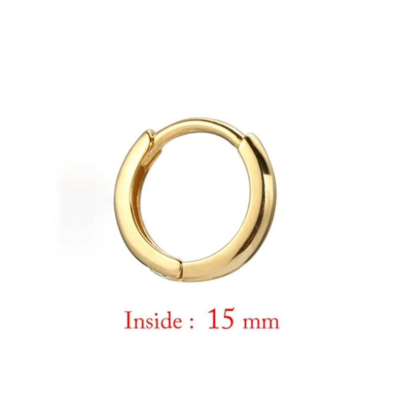 Einzelne minimale, goldfarbene, winzige Knorpel-Creolen, glänzende Ohrringe, Piercing-Accessoire, trendige kleine Huggie-Creolen für Frauen für Männer